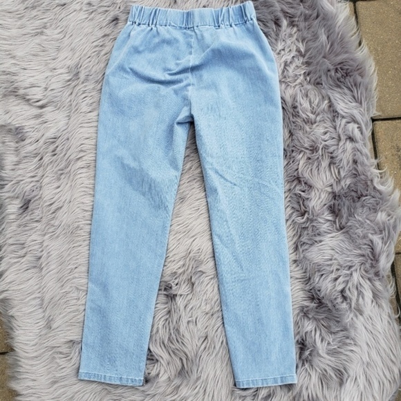 Soft Surroundings Embellished Banded Jeans Blue M - Picture 2 of 4